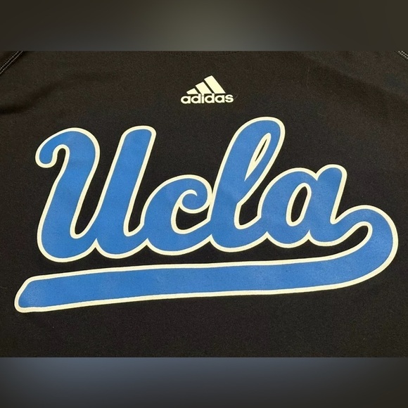 UCLA Bruins Men Shirt Black Logo Adidas Climalite Short Sleeve Crew Neck Tee XL - Picture 2 of 4